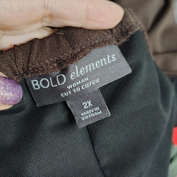 NWR Bold Elements Sleeveless Midi A-Line Dress In Durango Brown Size 2X $78 - Picture 8 of 10